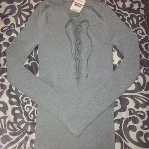 NWT Free People lace up shirt